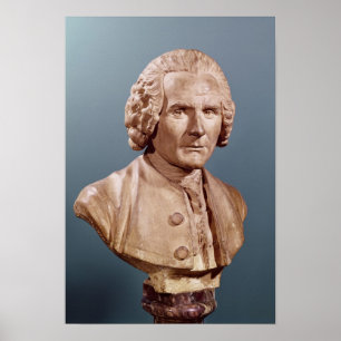 Bust van Jean-Jacques Rousseau Poster