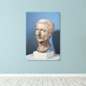 Bust van Julius Caesar Canvas Afdruk (Insitu (Houten vloer))