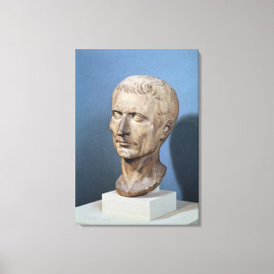 Bust van Julius Caesar Canvas Afdruk