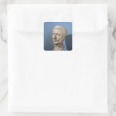 Bust van Julius Caesar Vierkante Sticker (Tas)