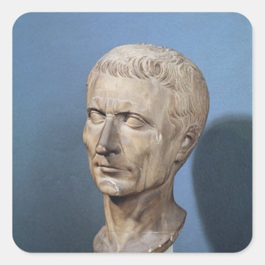 Bust van Julius Caesar Vierkante Sticker (Voorkant)