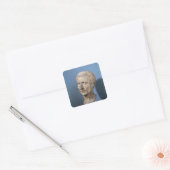 Bust van Julius Caesar Vierkante Sticker (Envelop)