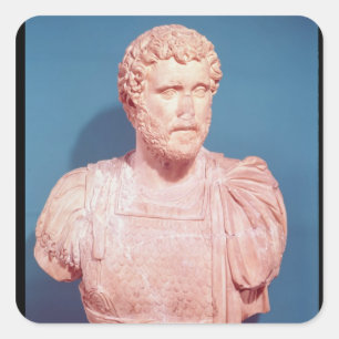 Bust van keizer Antoninus Pius Vierkante Sticker