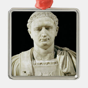 Bust van keizer Domitian Metalen Ornament