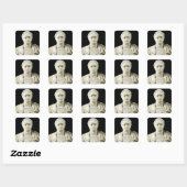 Bust van keizer Domitian Vierkante Sticker (Vel)