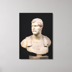 Bust van keizer Hadrian op Kreta Canvas Afdruk
