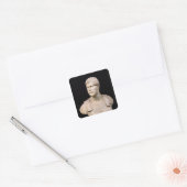 Bust van keizer Hadrian op Kreta Vierkante Sticker (Envelop)