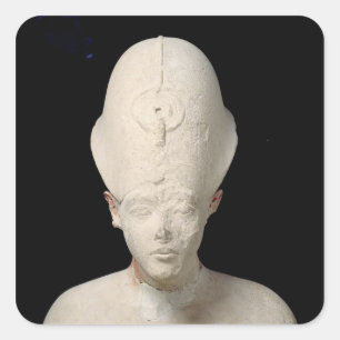 Bust van koning Amenophis IV van Vertel el-Amarna Vierkante Sticker