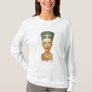 Bust van Koningin Nefertiti, voorste uitzicht, uit T-shirt