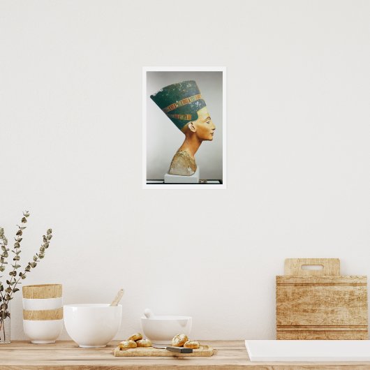 Bust van Koningin Nefertiti, zijdelings uitzicht, Poster (Keuken)