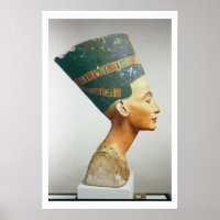 Bust van Koningin Nefertiti, zijdelings uitzicht,