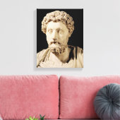 Bust van Marcus Aurelius Canvas Afdruk (Insitu (Woonkamer))