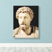 Bust van Marcus Aurelius Canvas Afdruk (Insitu (Houten vloer))