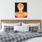 Bust van Marcus Aurelius Canvas Afdruk (Insitu (Slaapkamer))