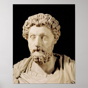 Bust van Marcus Aurelius Poster