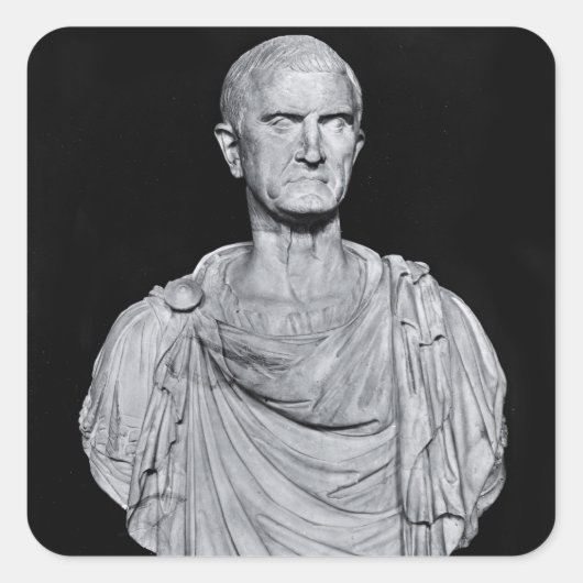 Bust van Marcus Licinius Crassus Vierkante Sticker (Voorkant)