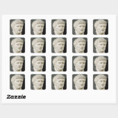 Bust van Nero Vierkante Sticker (Vel)