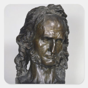Bust van Nicolo Paganini 1830 Vierkante Sticker