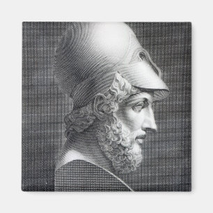 Bust van Pericles, gegraveerd door Giuseppe Cozzi Magneet
