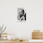 Bust van Plato gegraveerd door Lucas Emil Poster (Keuken)