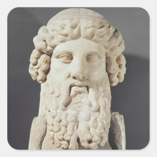Bust van Plato Vierkante Sticker