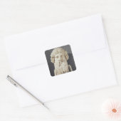 Bust van Plato Vierkante Sticker (Envelop)