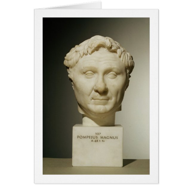 Bust van Pompey (106-48 BC) c.60 BC (marmer) (Voorkant)