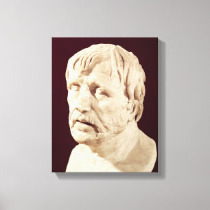 Bust van Seneca Canvas Afdruk