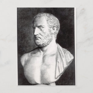 Bust van Thucydides, gegraveerd door Barbant Briefkaart