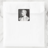 Bust van Thucydides, gegraveerd door Barbant Vierkante Sticker (Tas)