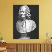 Bust van Voltaire Canvas Afdruk (Insitu (Woonkamer))