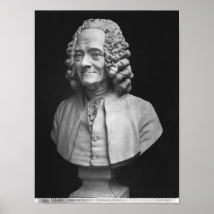 Bust van Voltaire Poster