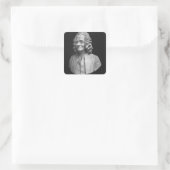 Bust van Voltaire Vierkante Sticker (Tas)