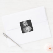 Bust van Voltaire Vierkante Sticker (Envelop)
