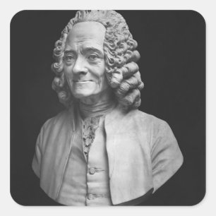 Bust van Voltaire Vierkante Sticker