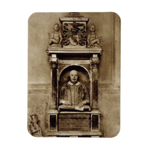 Bust van William Shakespeare (1564-1616) en inscri Magneet