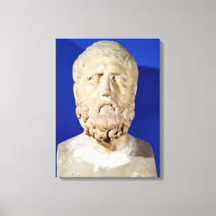 Bust van Zeno of Citium Canvas Afdruk