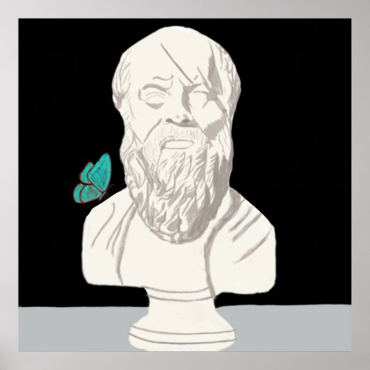 Buste van een Grieks filosoof Poster (Voorkant)