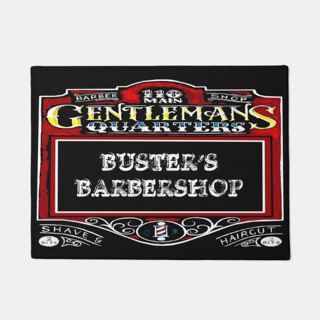Busters Barbershop personaliseren Deurmat (Voorkant)