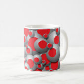 Busting Bubbles Red Coffee Mok (Voorkant rechts)