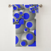 Busting Bubbles Royal Blue Bath Towel set Bad Handdoek (Insitu)