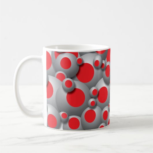 Bustings Bubbles Red Coffee Mug (Gauche)