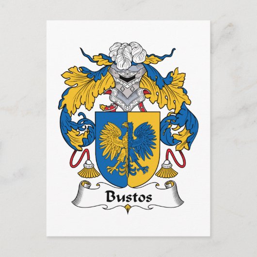 Bustos Family Crest Briefkaart (Voorkant)