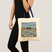 Busy Beach Tote Bag (Voorkant (product))