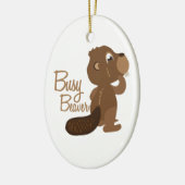 Busy Beaver Keramisch Ornament (Links)