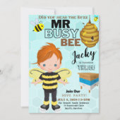 Busy Bee 3 différente carte d'invitation d'anniver (Devant)