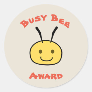 Busy Bee Award Ronde Sticker