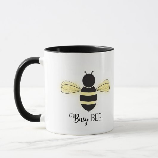 Busy Bee Buzz Whimsical Illustration Kantoor Desk Mok (Links)