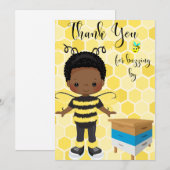 Busy Bee Carte de remerciements (Devant / Derrière)