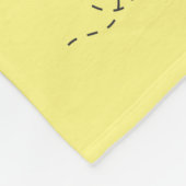 Busy Bee Cute Yellow Pattern Fleece Deken (Hoek)